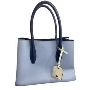 Kate Spade Satchel Refined Grain Leather Small Top Zip Handbag (Blue)